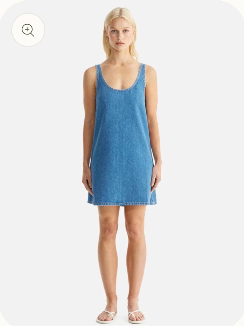 Ena Pelly Blue Denim Tank Dress
